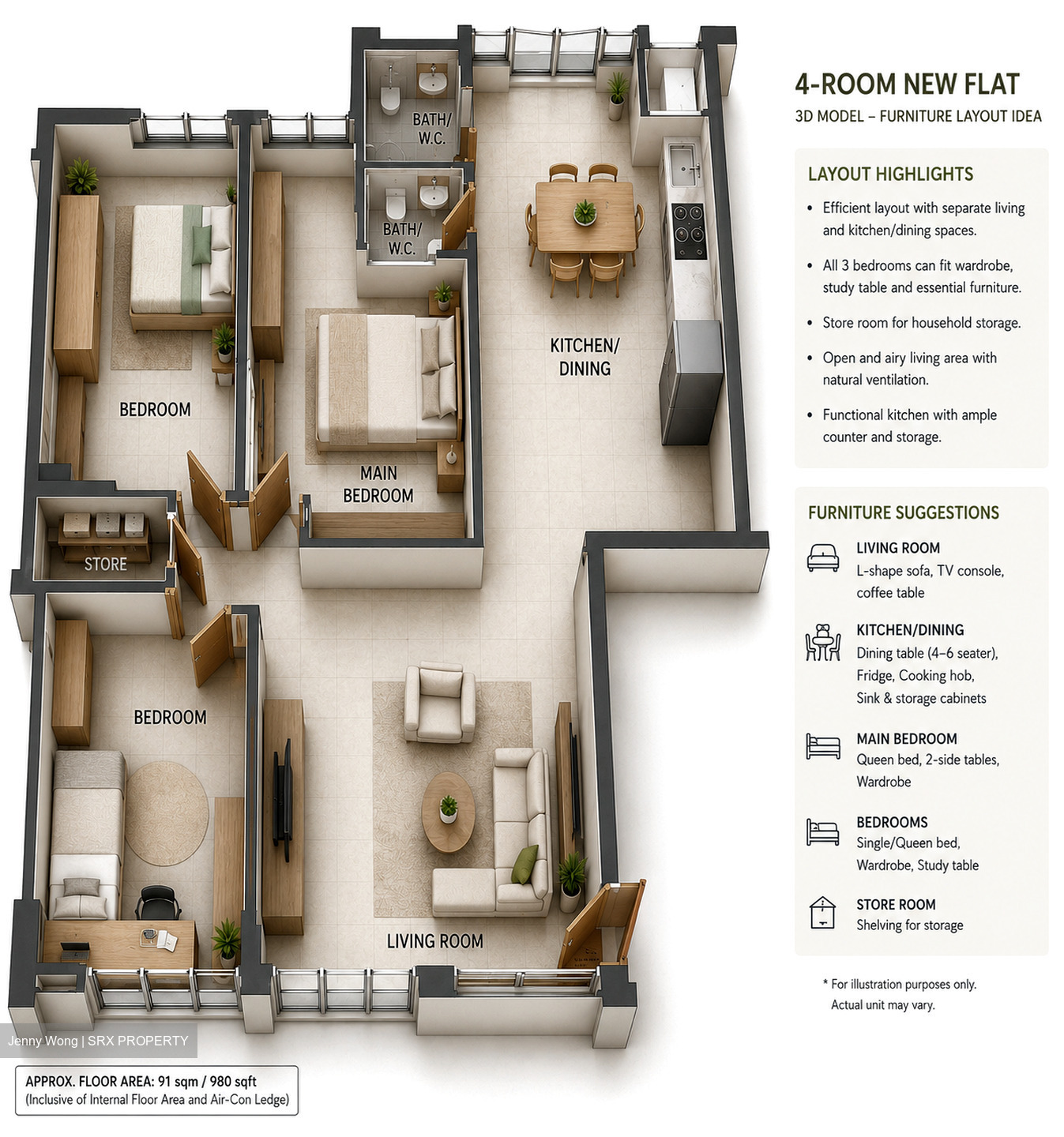 Blk 209 Ang Mo Kio Avenue 3 (Ang Mo Kio), HDB 4 Rooms #579556341